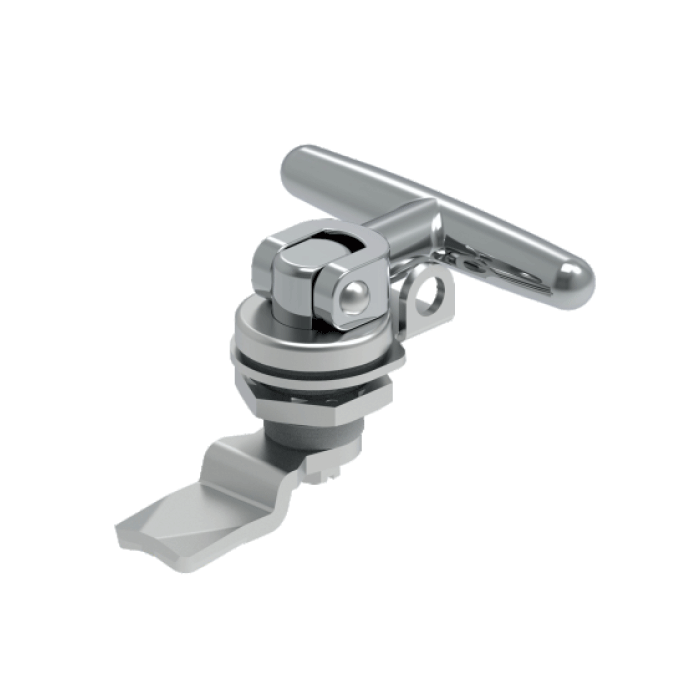 Quarter turn latch 1090-10/20,zinc alloy,folding T handle,adjustable grip range,with padlock hasp