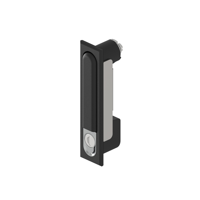 Swing handle latch with push button 2001,aluminum alloy housing,zinc alloy handle,key locking/non-locking,profile half lock cylinder,padlockable hasp option